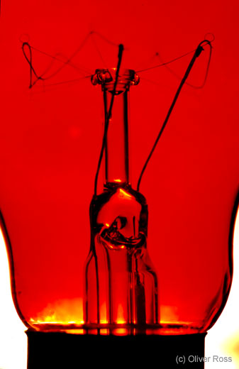 Red light bulb