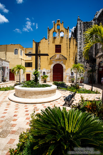 Church garden in Campeche