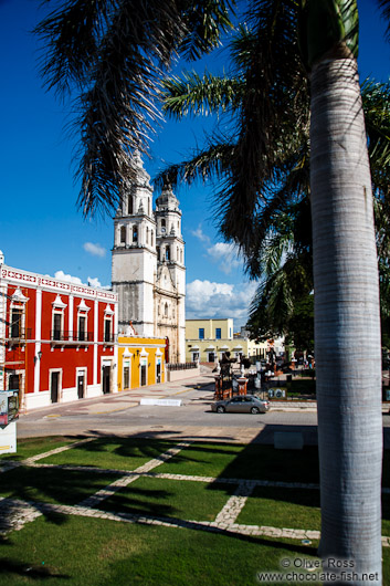 View of Campeche curch from the city walls