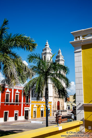 View of Campeche curch from the city walls