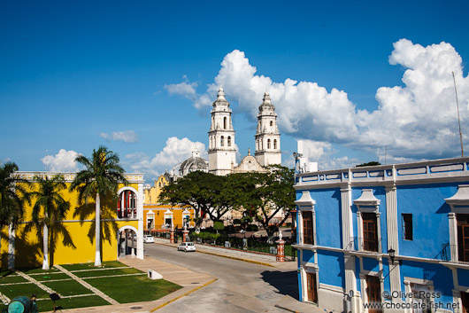 View of Campeche curch from the city walls