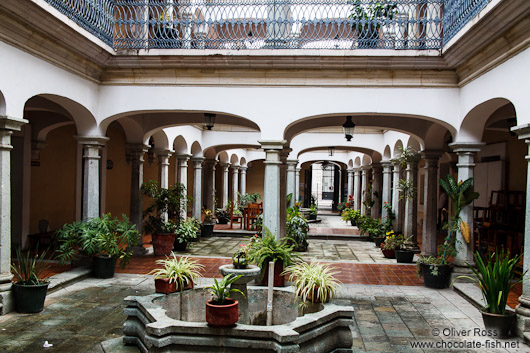Interior courtyard in Oaxaca