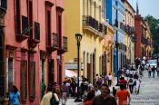 Travel photography:Colonial houses in Oaxaca, Mexico