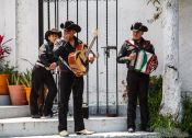 Travel photography:Mariachi at the Xochimilco Lake near Mexico City, Mexico