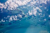 Travel photography:View of the Golf of Mexico from the air, Mexico