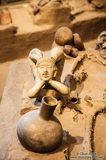 Recreated grave site at the Mexico City Anthropological Museum