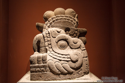 Sculpture of Xiuhcóatl at the Mexico City Anthropological Museum