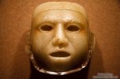 Travel photography:Alabaster face at the Mexico City Anthropological Museum, Mexico