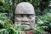 Travel photography:Olmec colossal head at the Mexico City Anthropological Museum, Mexico