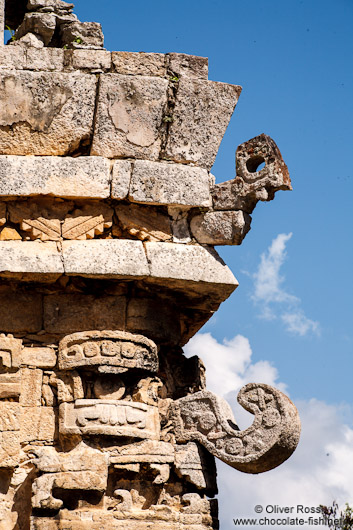 Facade details of the church at the Chichen Itza archeological site