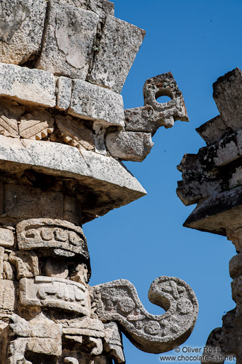 Facade details of the church at the Chichen Itza archeological site