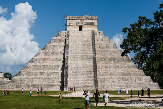 The main pyramid at the Chichen Itza archeological site