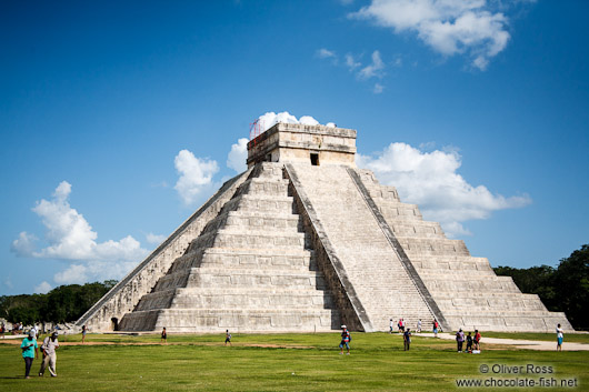 The main pyramid at the Chichen Itza archeological site