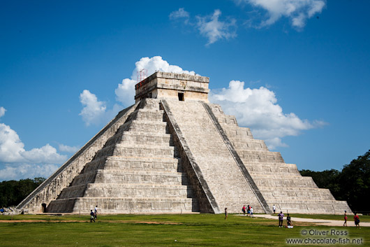 The main pyramid at the Chichen Itza archeological site