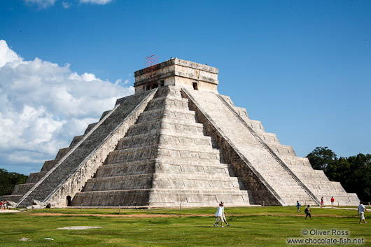 The main pyramid at the Chichen Itza archeological site