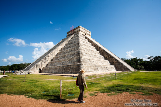 The main pyramid at the Chichen Itza archeological site