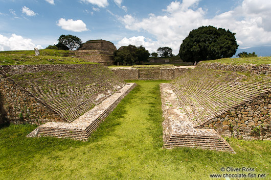 Pelota playing field at the Monte Alban archeological site near Oaxaca