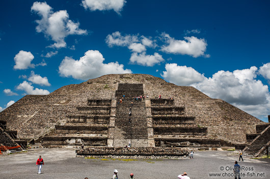 Moon pyramid at the Teotihuacan archeological site