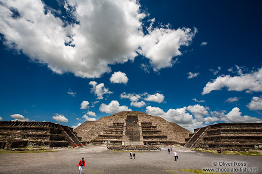 Moon pyramid at the Teotihuacan archeological site