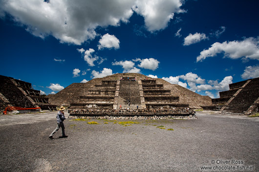 Moon pyramid at the Teotihuacan archeological site