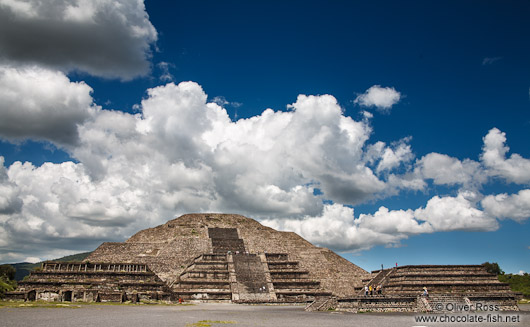 Pyramid of the moon at the Teotihuacan archeological site