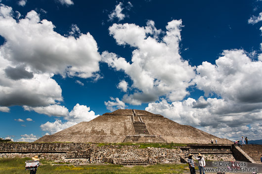 Pyramid of the sun at the Teotihuacan archeological site