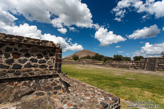 View of the Avenue of the Dead at the Teotihuacan archeological site