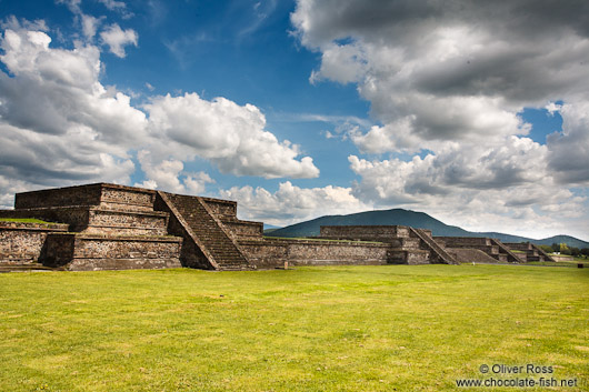 Constructions along the Avenue of the Dead at the Teotihuacan archeological site