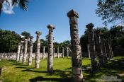 Travel photography:Market at the Chichen Itza archeological site, Mexico