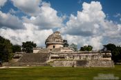 Travel photography:The ancient astronomical observatory at the Chichen Itza archeological site, Mexico