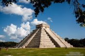 Travel photography:Central pyramid at the Chichen Itza archeological site, Mexico