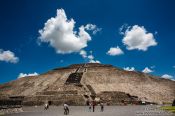 Travel photography:Sun pyramid at the Teotihuacan archeological site, Mexico