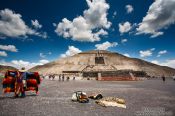 Travel photography:Sun pyramid at the Teotihuacan archeological site, Mexico