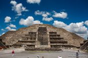 Travel photography:Moon pyramid at the Teotihuacan archeological site, Mexico