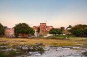 Travel photography:Tulum archeological site at dusk, Mexico
