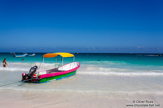 Boat on Tulum beach