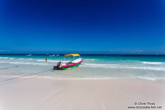 Boat on Tulum beach