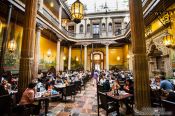 Travel photography:Interior of the Casa de los azulejos, Mexico