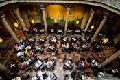 Travel photography:Interior of the Casa de los azulejos, Mexico