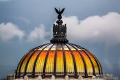 Travel photography:Cupola of the Palacio de Bellas Artes, Mexico