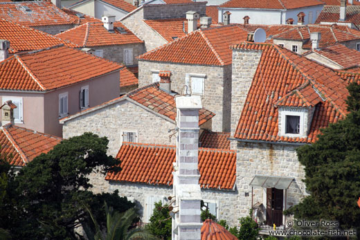 Terracotta rooftops in Budva