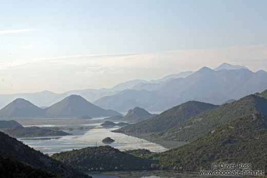 View of Skadarsko jezero National Park (Scutari lake)