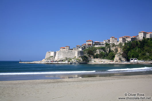 Ulcinj old town with beach