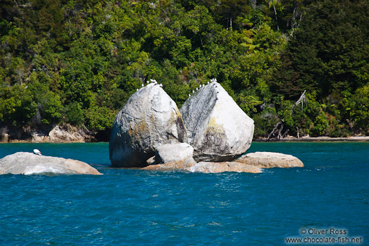 Split apple rock near Kaiteriteri