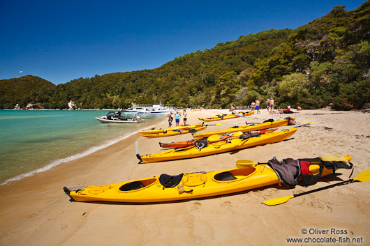 Sea kayaks in Abel Tasman National Park