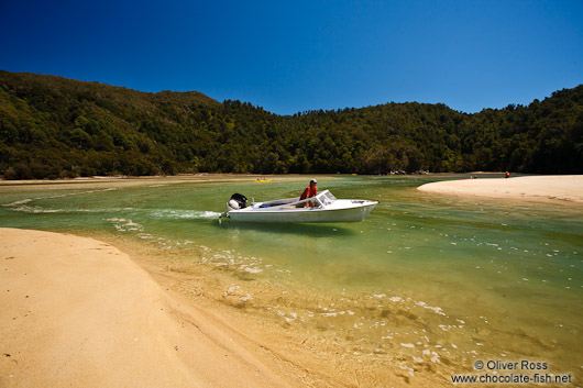 Boat in Abel Tasman National Park