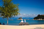 Travel photography:Tourists in Kaiteriteri, New Zealand