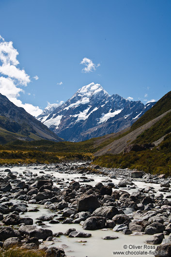 View of Aoraki/Mount Cook in Mount Cook National Park