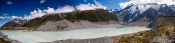 Travel photography:Glacier lake in Mount Cook National Park, New Zealand