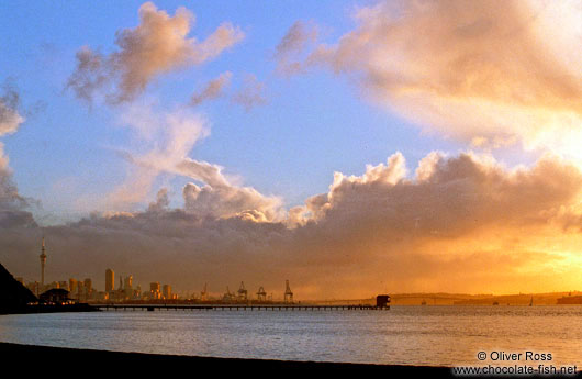 Sunset over Auckland